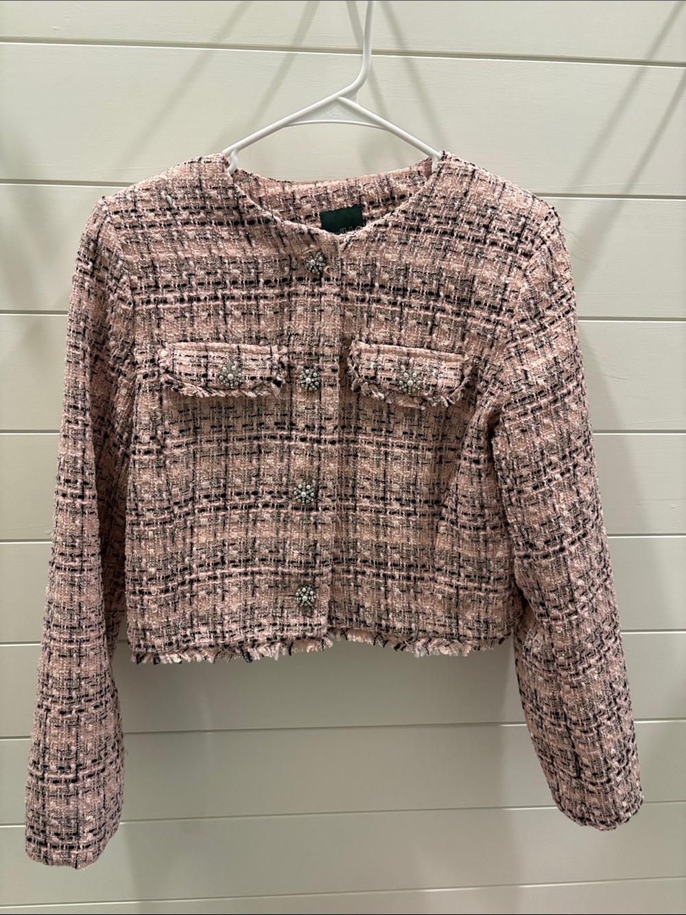 wild fable Pink Tweed Cropped Blazer